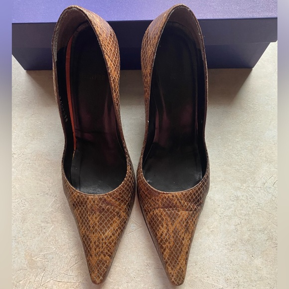 Stuart Weizmann Brown Snakeskin Women's Heels Size 5 - Picture 3 of 5